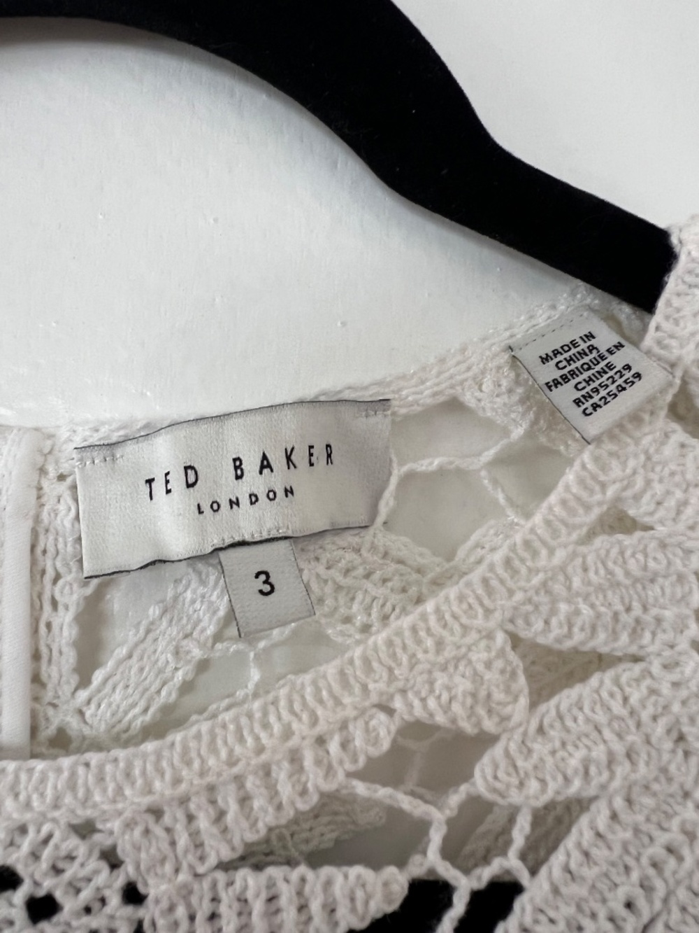 Ted Baker Boho Crochet Old Money Scalloped Midi Dress (3) - Picture 5 of 9